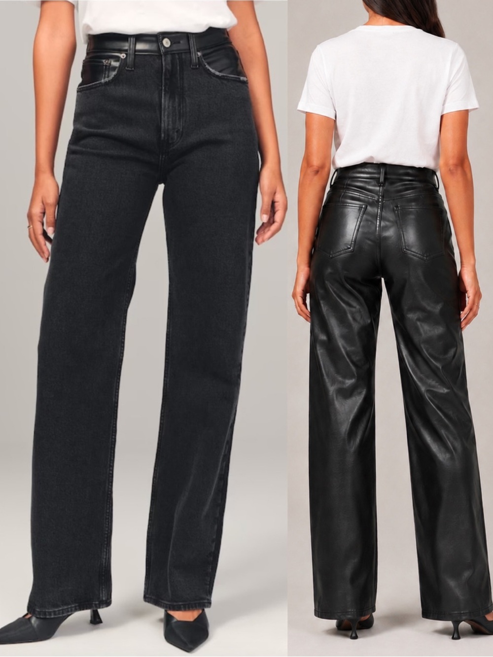 Abercrombie & Fitch The 90’s Straight Ultra High Rise Jeans Black Size 10